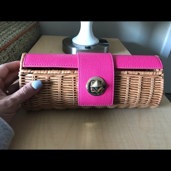 Mud Pie Handbags - Mud pie Rachel Rattan Clutch Purse